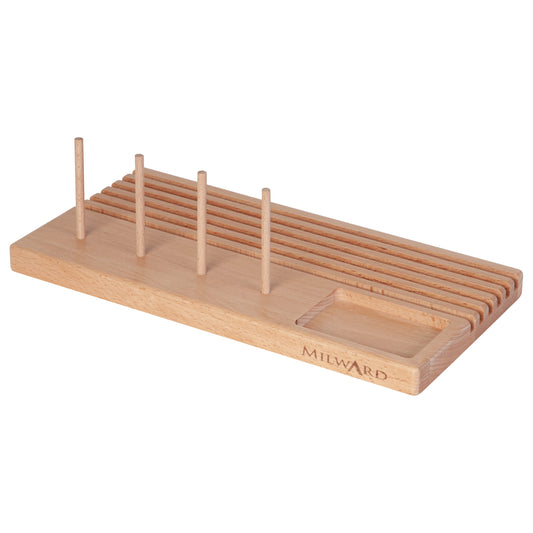 Milward - Wooden Ruler Rack - 6 Slots with spool holders