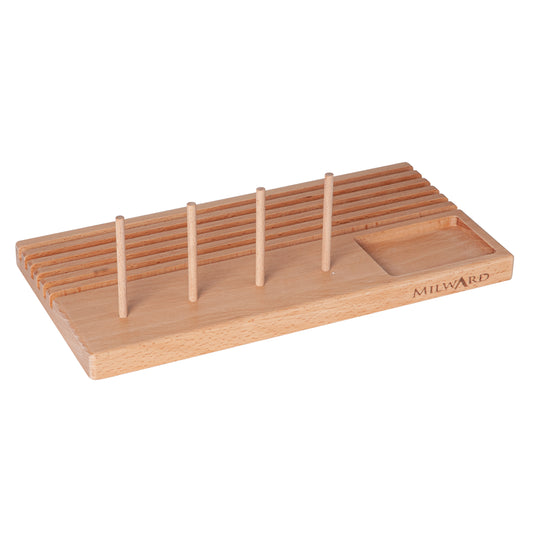 Milward - Wooden Ruler Rack - 6 Slots with spool holders