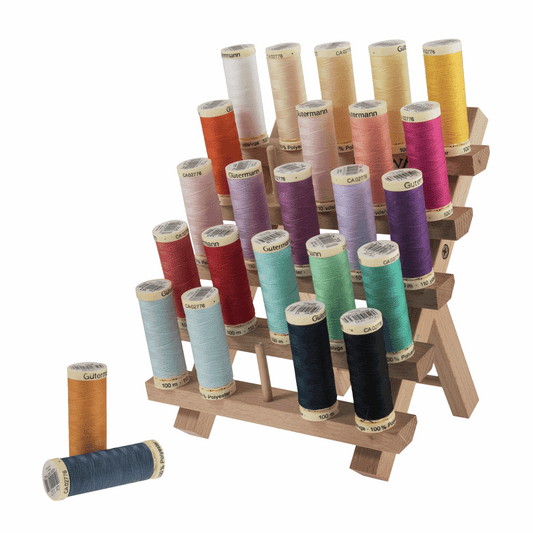 Milward - Beech Wood Thread Organiser - 25 Spools